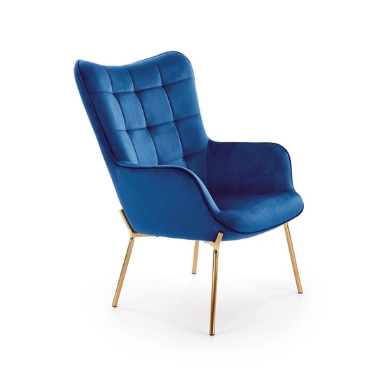 HLM-CASTEL 2 fotel, arany-kék