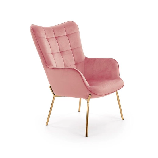 HLM-CASTEL 2 fotel, arany-világos rózsaszín