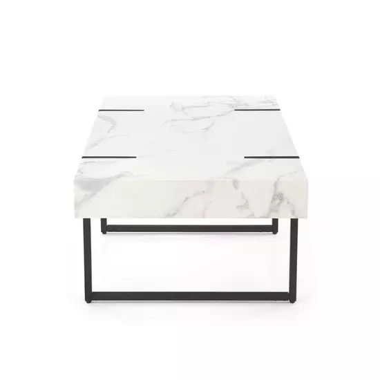 HLM-BLANCA dohányzóasztal, fehér márvány-fekete