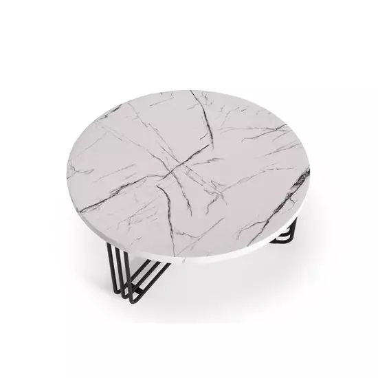 HLM-ANTICA dohányzóasztal fehér márvány-fekete