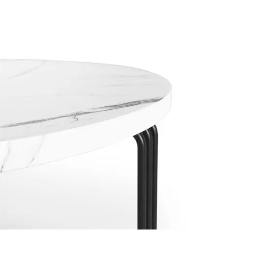 HLM-ANTICA dohányzóasztal fehér márvány-fekete