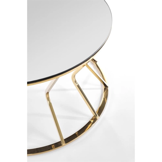 HLM-AFINA dohányzóasztal tükör asztallap-arany keret