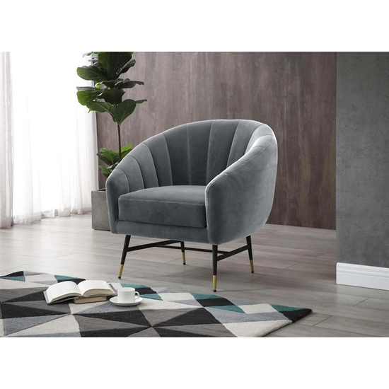 HLM-BRITNEY design fotel, szürke-fekete-arany