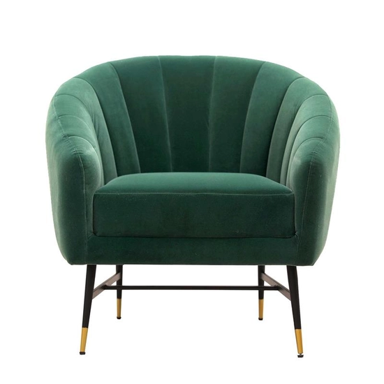 HLM-BRITNEY design fotel, sötétzöld-fekete-arany