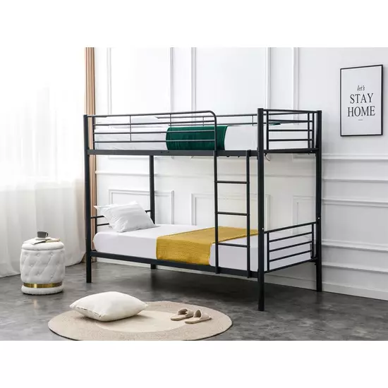 HLM-BUNKY emeletes ágy, két külön 90 cm-es ággyá alakítható, fekete