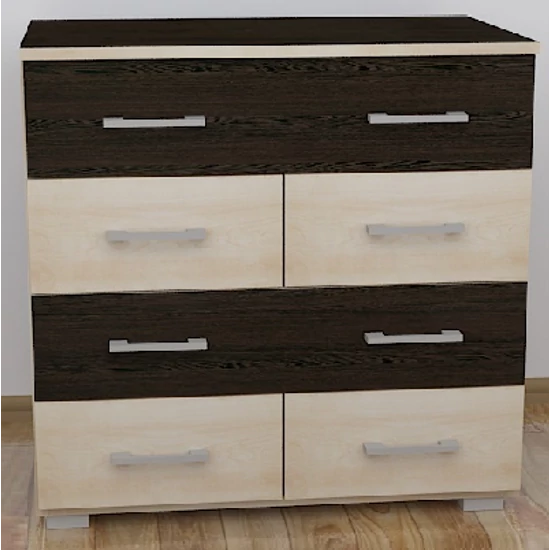 4 fiókos komód wenge-juhar