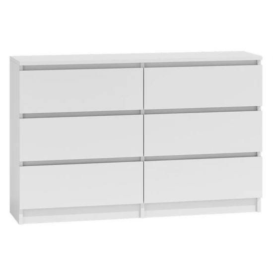 Bartosz M6 120 2X3 komód, fehér