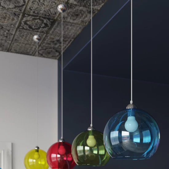 SOL-Függőlámpa BALL sárga