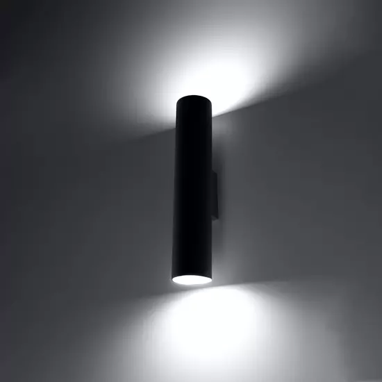 SOL-Fali lámpa LAGOS 2 fekete