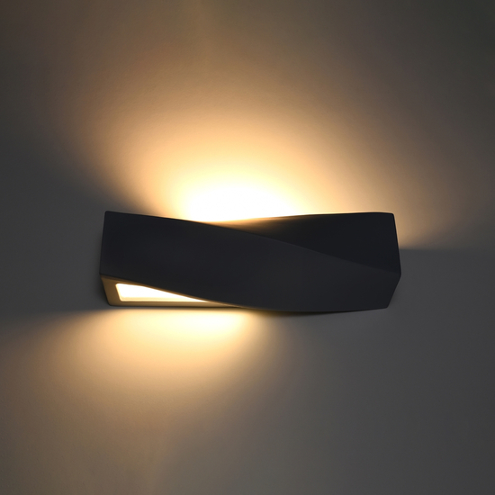SOL-Fali lámpa kerámia SIGMA fekete