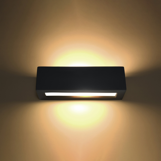 SOL-Fali lámpa kerámia VEGA fekete