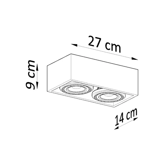 SOL-Mennyezeti lámpa QUATRO 2 beton