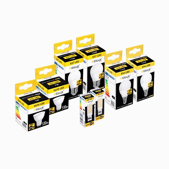 SOL-LED izzó E27 3000K 7,5W 620lm