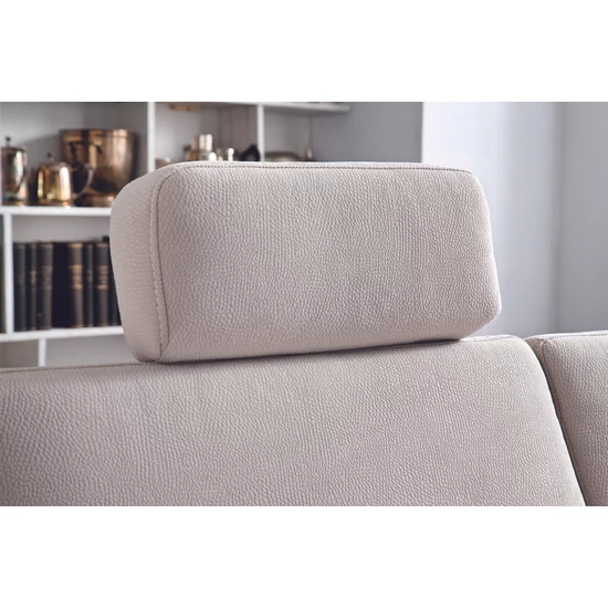 Mandy - Altara Nubuck krém - prémium sarokkanapé - fejtámla