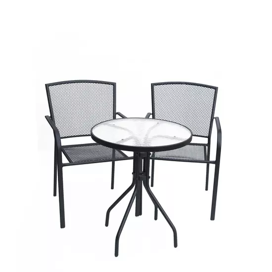 ZWT-03 fém kerti körasztal, ø 60 x 70 cm - fekete