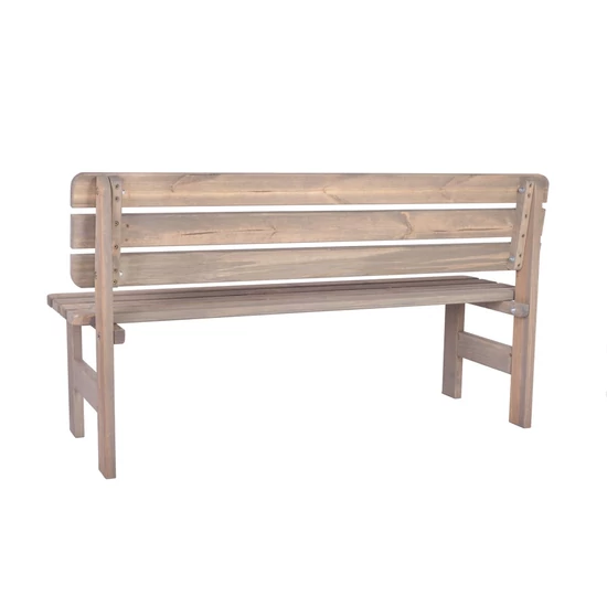 VIKING fenyőfából készült kerti pad 150 cm - szürke