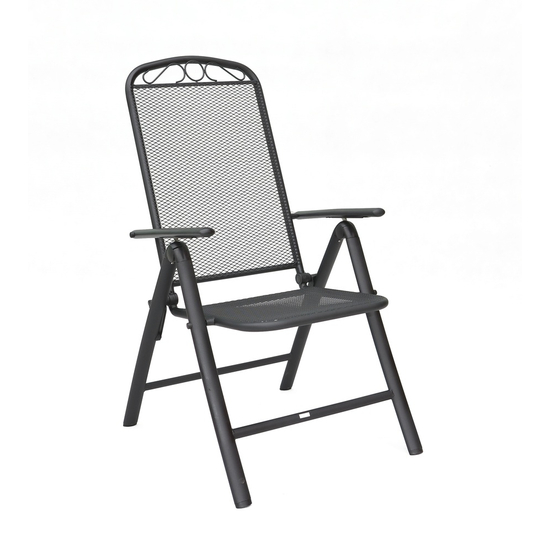 ZWMC-38 fém összecsukható kerti szék - fekete