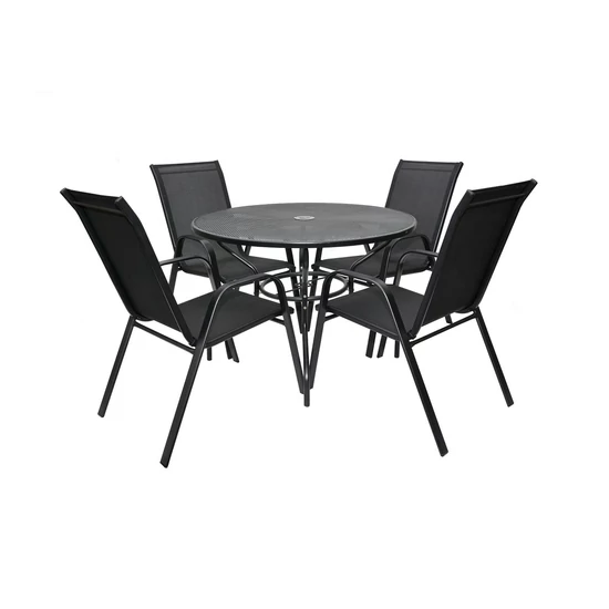 XT1012C fém kerti szék, 69 x 55 x 95 cm - fekete