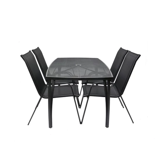 XT1012C fém kerti szék, 69 x 55 x 95 cm - fekete