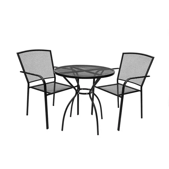 ZWMC-19 fém kerti szék, 62 x 56,5 x 88 cm - fekete