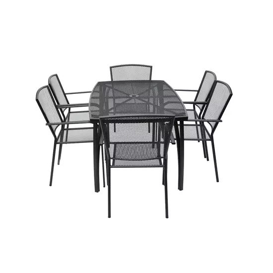 ZWMC-19 fém kerti szék, 62 x 56,5 x 88 cm - fekete