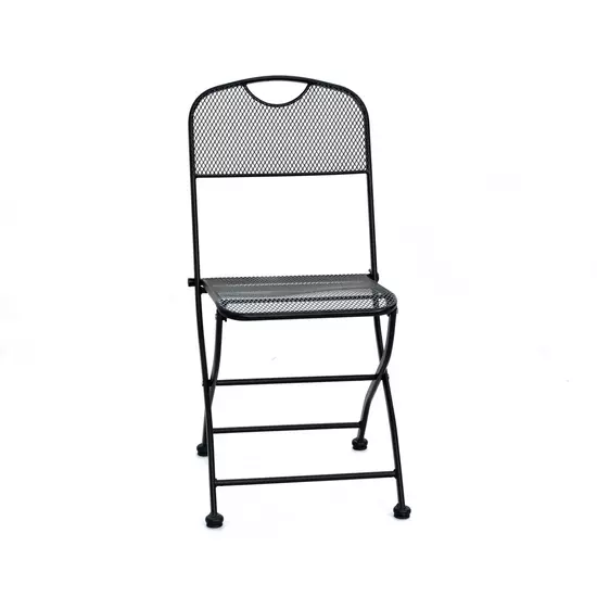 ZWMC-45 fém kerti összecsukható szék, 54 x 45 x 89 cm - fekete