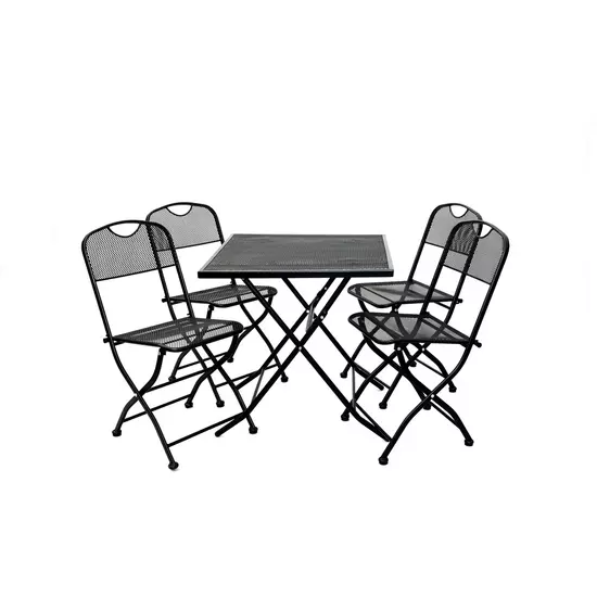 ZWMC-45 fém kerti összecsukható szék, 54 x 45 x 89 cm - fekete
