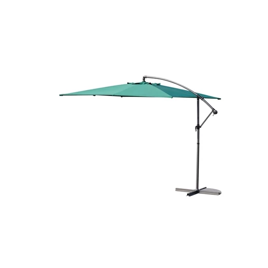 Függő napernyő, hajtókarral - zöld - ø 350 cm 