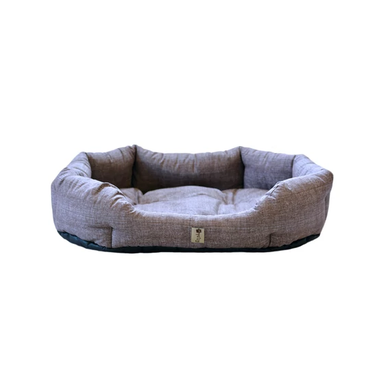 Pamut kutyafekhely - barnás-szürke - 75 cm