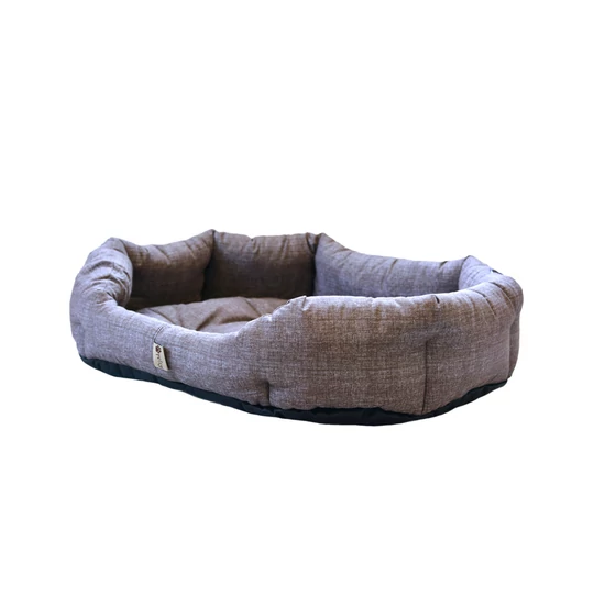 Pamut kutyafekhely - barnás-szürke - 75 cm