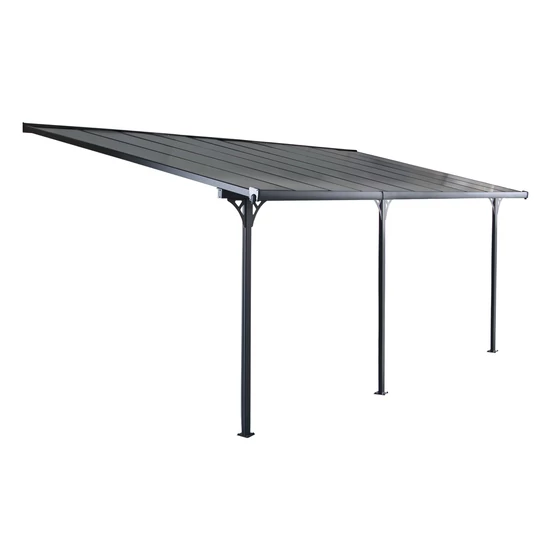 Alumínium pergola, szürke polikarbonáttal, 618x305cm