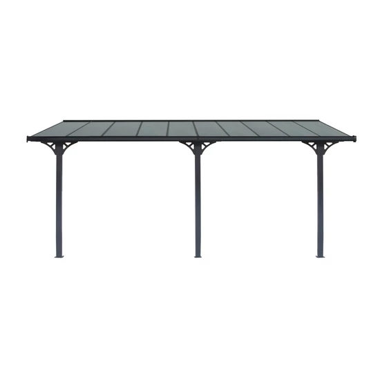 Alumínium pergola, szürke polikarbonáttal, 618x305cm