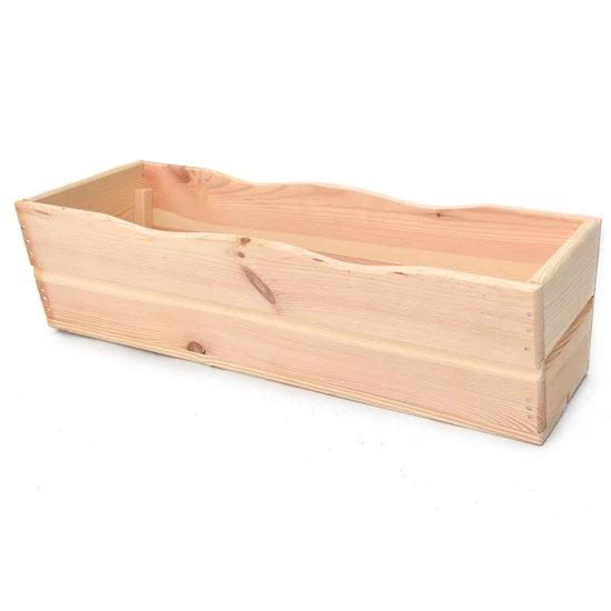 Fenyőfából készült virágláda 64 cm - natúr