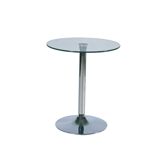 BAL-B-100 bárasztal króm/üveg