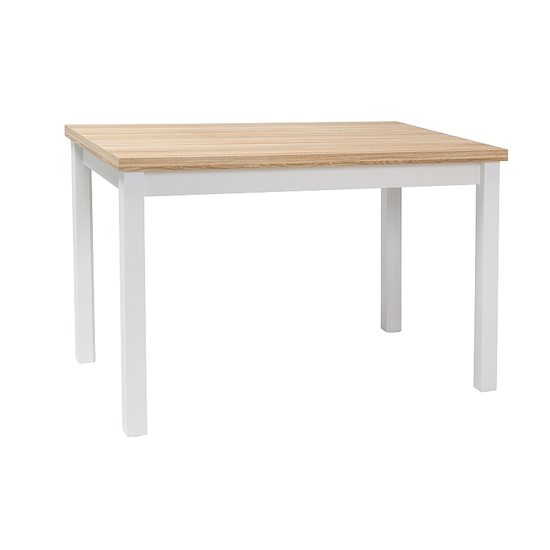 BAL-Adam étkező asztal 120x68 wotan tölgy/ matt fehér