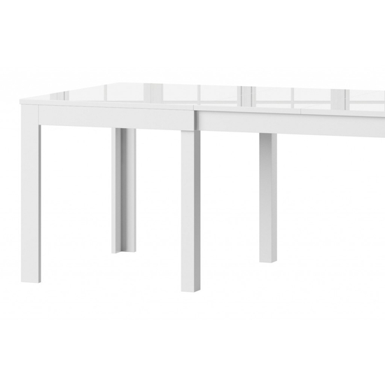 Velence 160-300 cm fényes fehér étkezőasztal