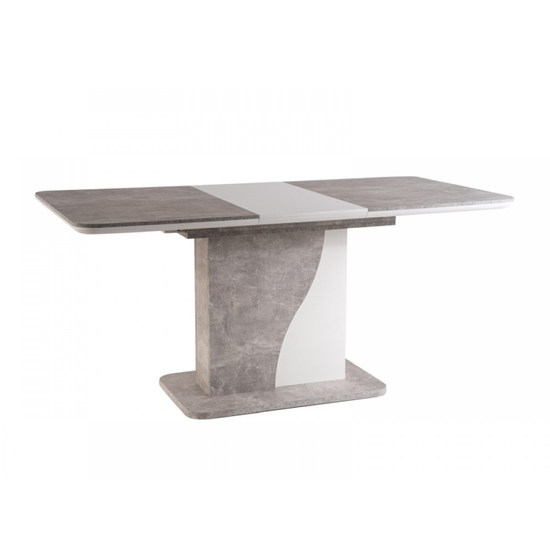 Syriusz asztal szürke ( beton hatású ) / matt fehér 120(160)X80