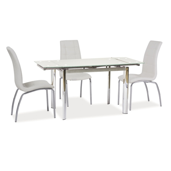 BAL-Gd-019 bővíthető asztal króm/fehér 100-150x76-70