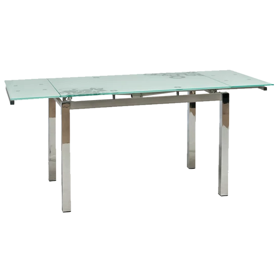 BAL-GD-017 bővíthető asztal króm/fehér 110-170x75x74