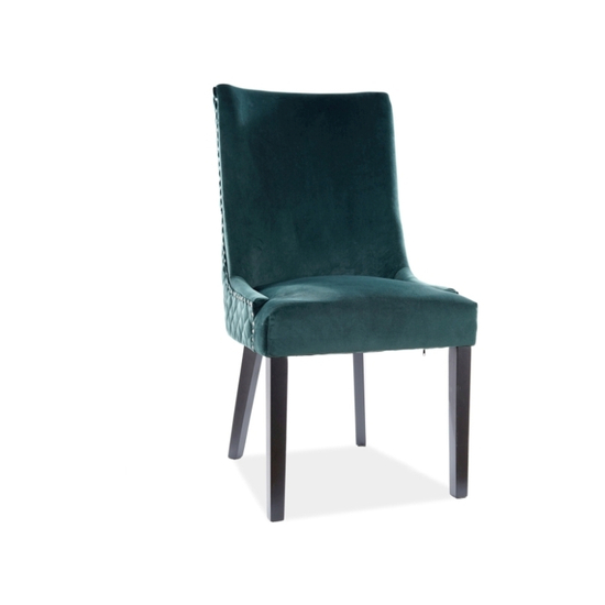 Leon Velvet étkező szék fekete láb/ zöld bluvel 78
