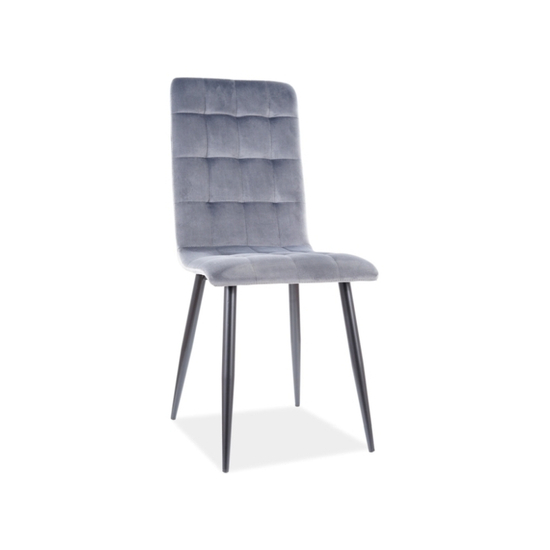 Otto Velvet étkező szék fekete láb/ szürke bluvel 14