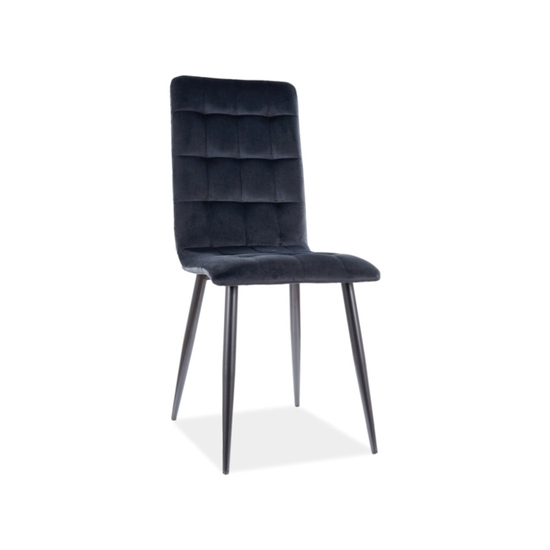Otto Velvet étkező szék fekete láb/ fekete bluvel 19