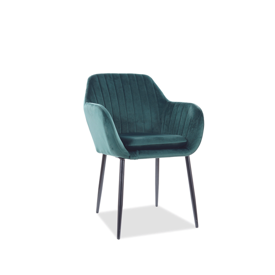 Wenus Velvet étkező szék fekete láb/ zöld bluvel 78
