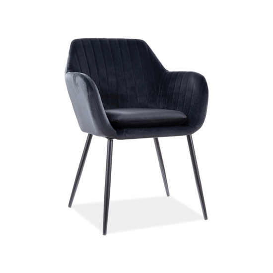 Wenus Velvet étkező szék fekete láb/ fekete bluvel 19