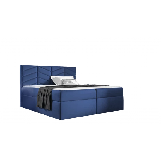 MIL - Integrale 180x200 ágyneműtartós boxspring ágy KIRÁLYKÉK