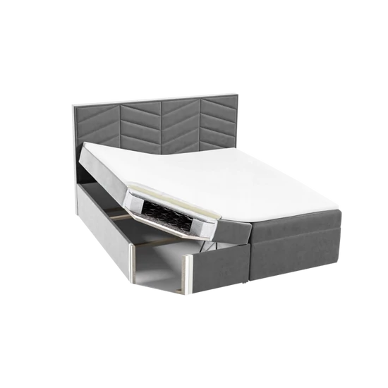 Integrale 160x200 ágyneműtartós boxspring ágy ZÖLD