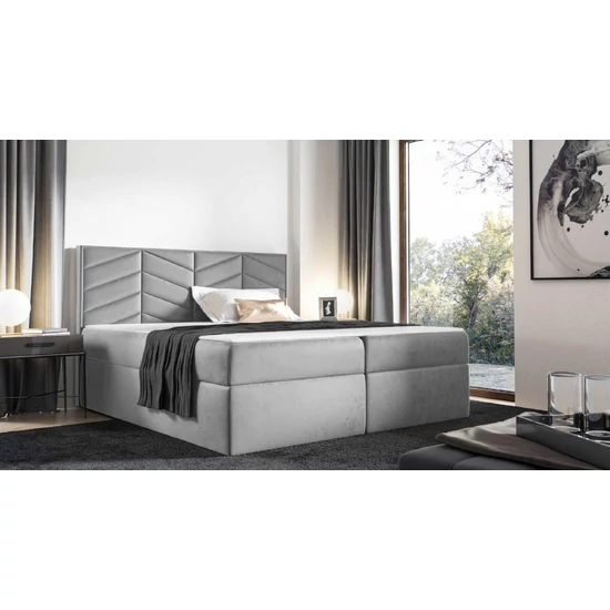 Integrale 160x200 ágyneműtartós boxspring ágy ZÖLD