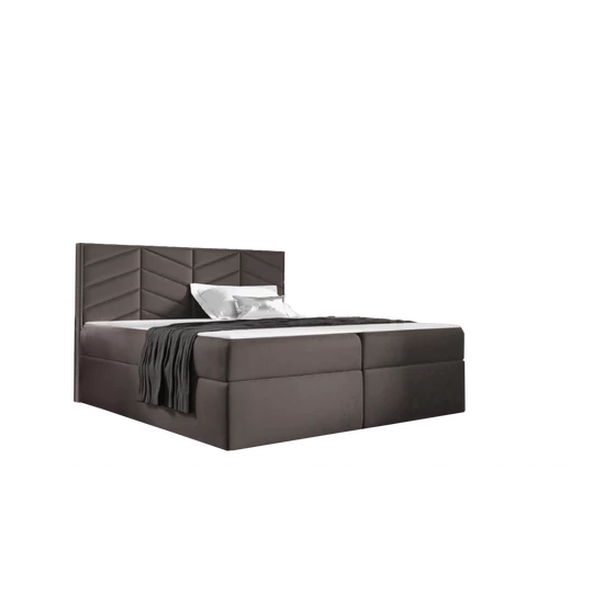 MIL - Integrale 160x200 ágyneműtartós boxspring ágy SÖTÉTBARNA