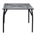 ZWMT-90 fém kerti asztal, 90 x 90 x 72 cm - fekete