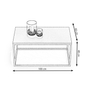 Kép 2/2 - KOB-SWING dohányzóasztal, beton minta - fehér